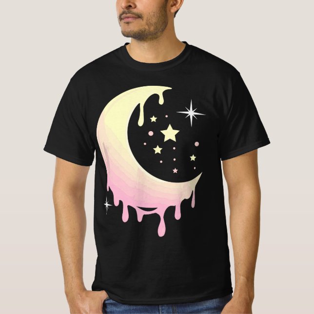 Pastel Moon Kawaii Pastel Goth  T Shirt (Framsida)