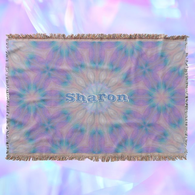 Pastel Mor i Pearl Mönster Namn Monogram | Filt (Skapare uppladdad)