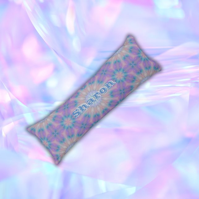 Pastel Mor i Pearl Mönster Namn Monogram | Kroppskudde (Skapare uppladdad)