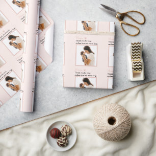 Pastel Mors dag Wrapping Papper Tack för Presentpapper
