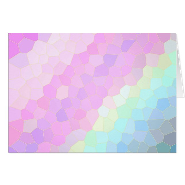Pastel Mosaic Hälsningskort (Framsidan Horizontal)