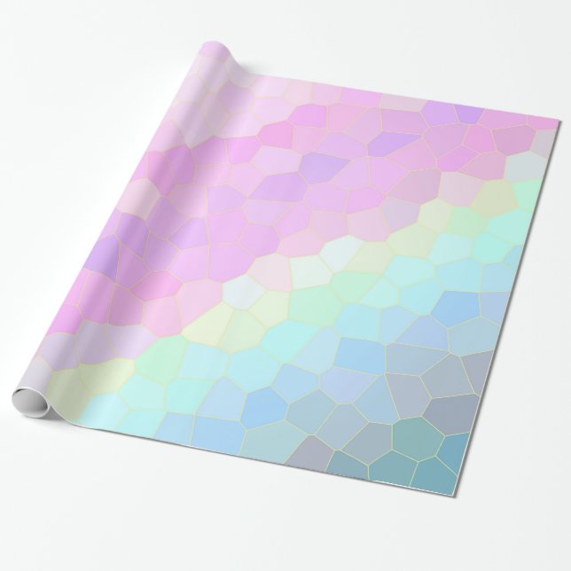 Pastel Mosaic Presentpapper (Utrullad)