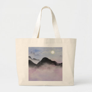 Pastel Mountain Silhouettes Minimalistisk natur Jumbo Tygkasse