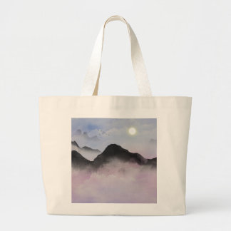 Pastel Mountain Silhouettes | Minimalistisk natur Jumbo Tygkasse