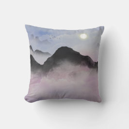 Pastel Mountain Silhouettes | Minimalistisk natur Kudde
