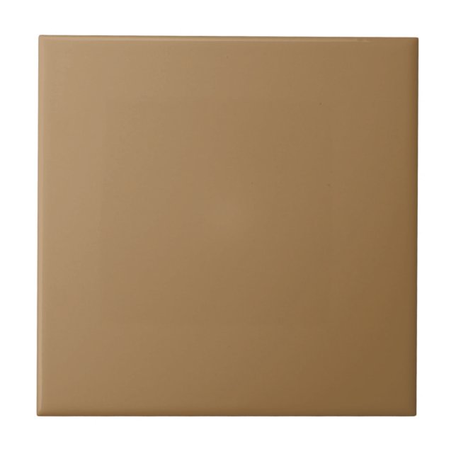 Pastel Mustard Brown Solid Färg Tile Kakelplatta (Framsidan)