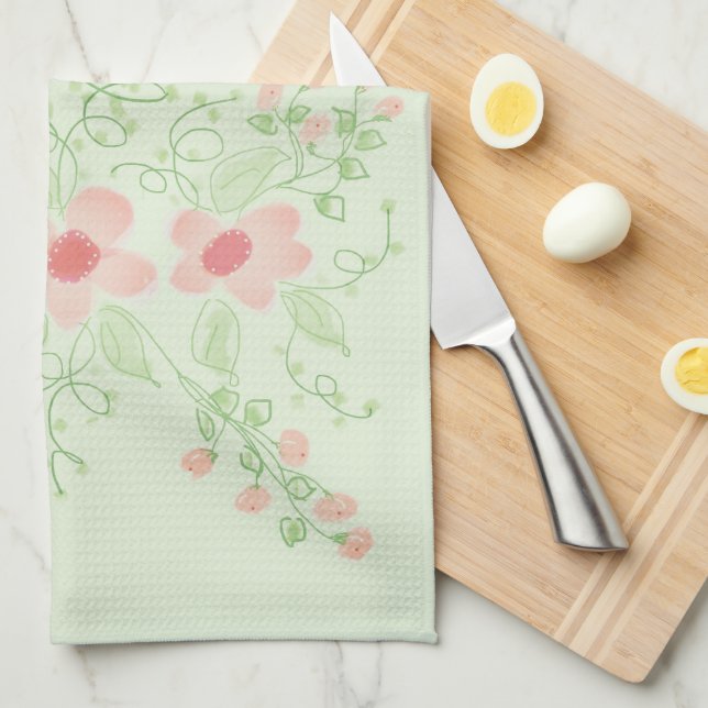 Pastel mynta, grönt kökshandduk (Vikt i Fjärdedel)