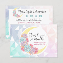 Pastel Mystic Boho Card Tack & Succuled Inbjudningar