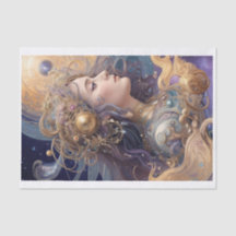 Pastel Mystical Woman Decoupage-papper för vävnad