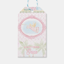 Pastel Nativity Angel Presentetikett