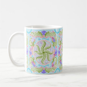 Pastel Nature Mandala Art Kaffemugg