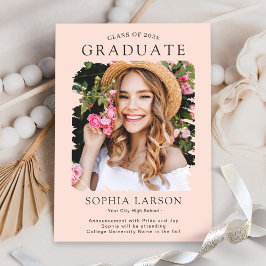 Pastel Navy Push Stroke Photo Studenten Meddelande