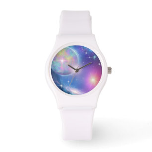 Pastel nebula galaxy space armbandsur