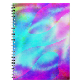 Pastel Neon Rainbow Gradient Art Anteckningsbok