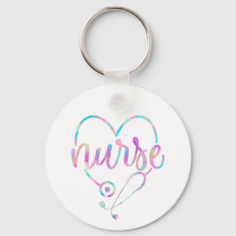 Pastel Nurse Stethoscope Keychain Nyckelring
