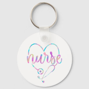 Pastel Nurse Stethoscope Keychain Nyckelring