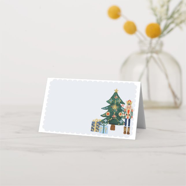 Pastel Nutcracker Baby Shower Place Card Placeringskort (Framsida)