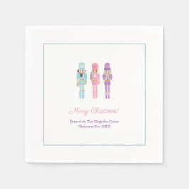 Pastel Nutcracker Ballet jul Helgdagarna Party Pappersservett
