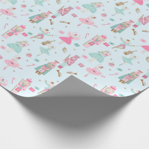 Pastel Nutcracker Ballet Rosa Wrapping Papprare Presentpapper