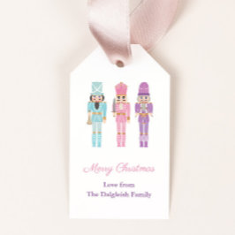 Pastel Nutcracker Ballet Soldiers Glad helg Presentetikett