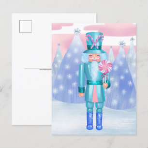 Pastel Nutcracker Candy Kung Vykort