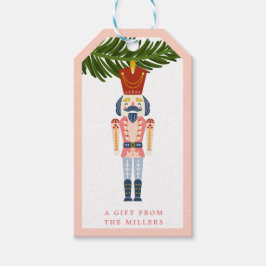 Pastel Nutcracker-julets Personlig Ornament Presentetikett