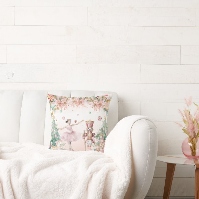 Pastel Nutcracker Julfest Dekorativ kudde (Soffa)