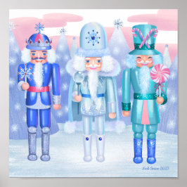Pastel Nutcracker Kung Art Skriv ut Poster