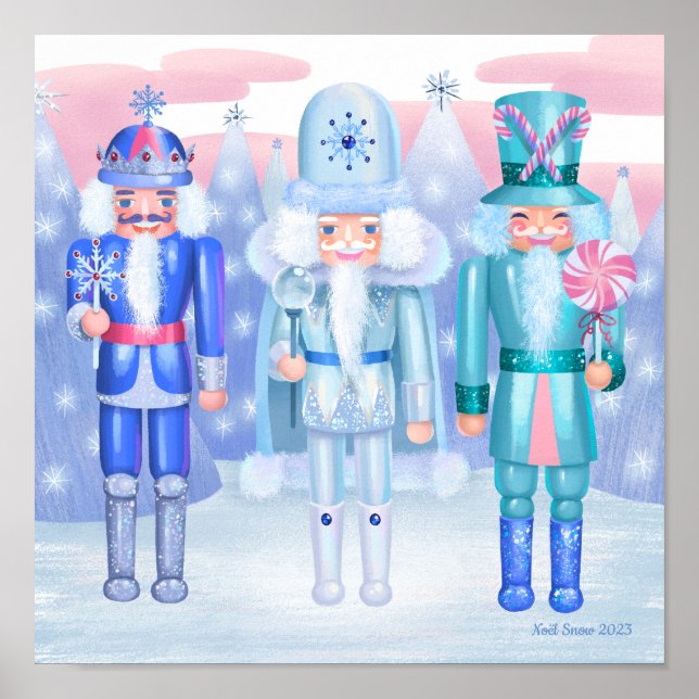 Pastel Nutcracker Kung Art Skriv ut Poster (Framsidan)
