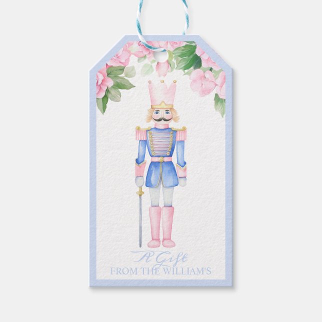 Pastel Nutcracker Personlig - Märkre Presentetikett (Framsidan)