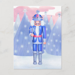 Pastel Nutcracker Snowflake Kung Vykort