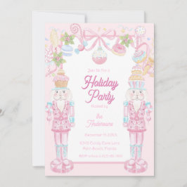 Pastel Nutcracker Sweet Holiday Treats Party Inbjudningar