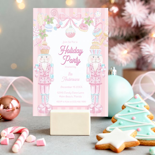 Pastel Nutcracker Sweet Holiday Treats Party Inbjudningar (Skapare uppladdad)