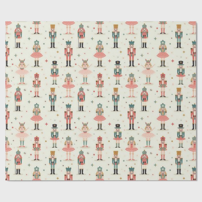Pastel Nutcrackers and Ballerinas Presentpapper (Platt)
