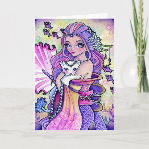 Pastel Ocean Fantasy - tomt kort