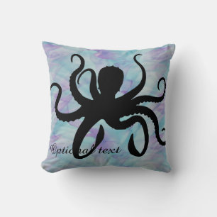 Pastel Ocean Octopus Silhouette Dekorativ kudde