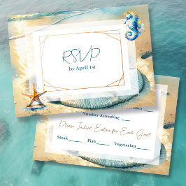 Pastel Ocean Sand-dollar-Bröllop OSA Inbjudningar
