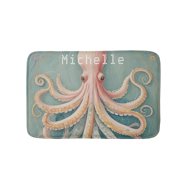 Pastel Octopus of Enchanted Reef Badrumsmatta (Framsidan)