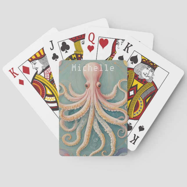 Pastel Octopus of Enchanted Reef Casinokort (Baksidan)
