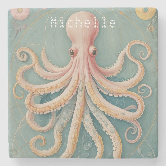 Pastel Octopus of Enchanted Reef Stenunderlägg (Framsidan)