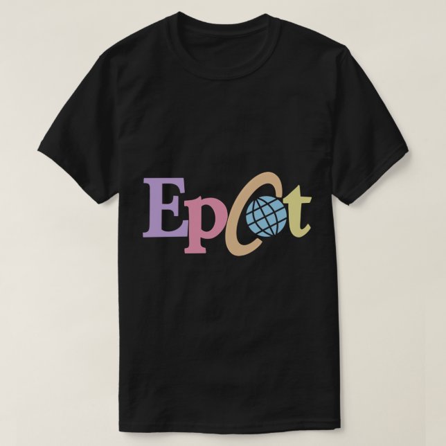 Pastel old Epcot logotyp Sticker T Shirt (Design framsida)