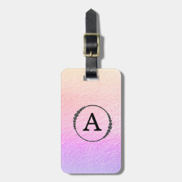 *~* Pastel Ombre + Black Monogram Diamond Bling Bagagebricka