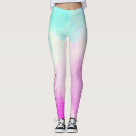 Pastel Ombre Disk Golf Activewear Leggings