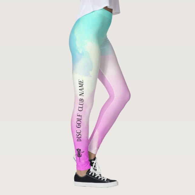 Pastel Ombre Disk Golf Activewear Leggings (Höger)