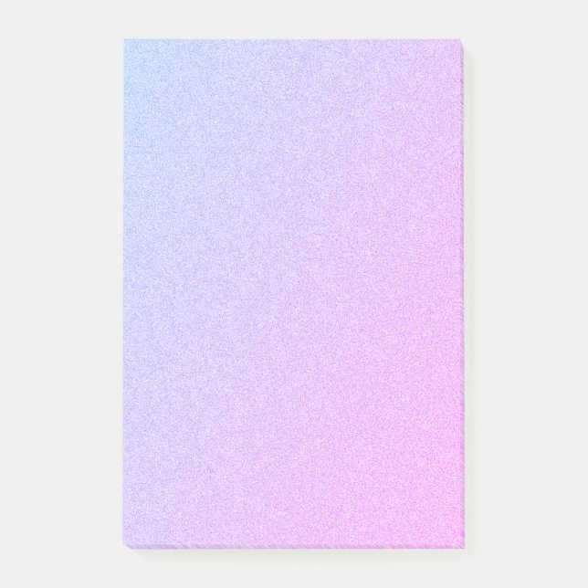 Pastel Ombre Glitter Post-it Block (Framsida)