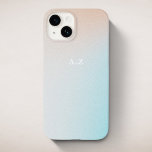 Pastel Ombre Himmel Personlig Initial Monogram<br><div class="desc">Anpassningsbar-designade telefonfodral med drömmande ombre himmel färg med personligens initiala monogram.</div>