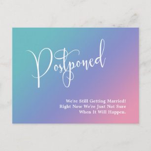 Pastel Ombre-övertoning uppskjuten Bröllop Vykort