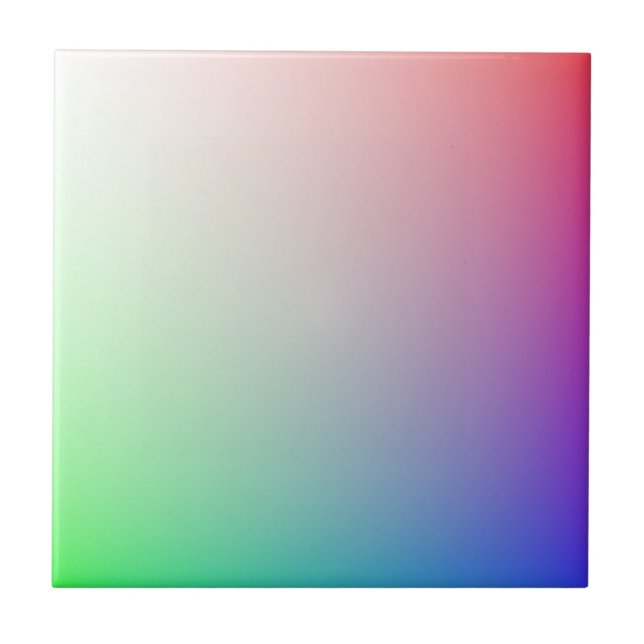 Pastel Ombre Rainbow Färg Kakelplatta (Framsidan)