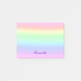 Pastel Ombre Rainbow Post-it Notes Block