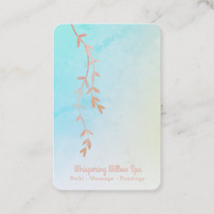 *~* Pastel Ombre Ro Guld Willow Träd Gren Visitkort